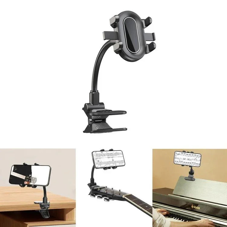 Support universel pour téléphone pour guitare électrique, basse, ukulélé, piano, enseignement en direct, X040