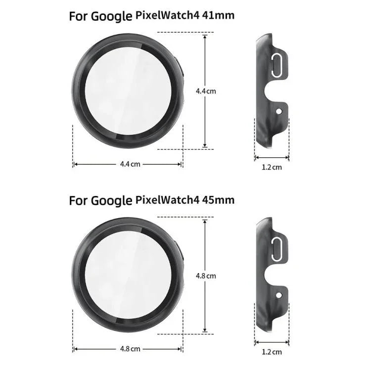 Film Trempé Intégré Coque de Protection pour PC, Pour Google Pixel Watch4 45mm, Pour Google Pixel Watch4 41mm