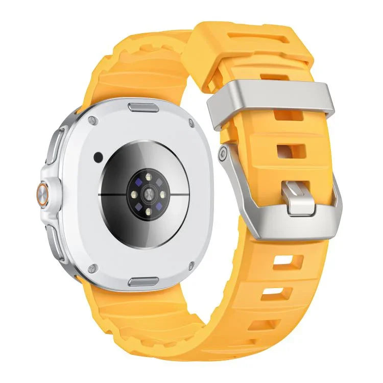 Bracelet de montre en silicone à boucle argentée, Pour Samsung Galaxy Watch8 / Watch8 Classic