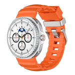Bracelet de montre en silicone à boucle argentée, Pour Samsung Galaxy Watch8 / Watch8 Classic