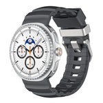 Bracelet de montre en silicone à boucle argentée, Pour Samsung Galaxy Watch8 / Watch8 Classic