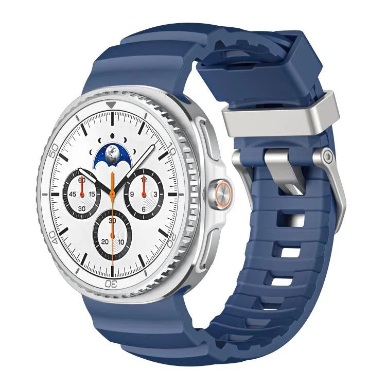 Bracelet de montre en silicone à boucle argentée, Pour Samsung Galaxy Watch8 / Watch8 Classic