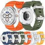 Bracelet de montre en silicone à boucle argentée, Pour Samsung Galaxy Watch8 / Watch8 Classic