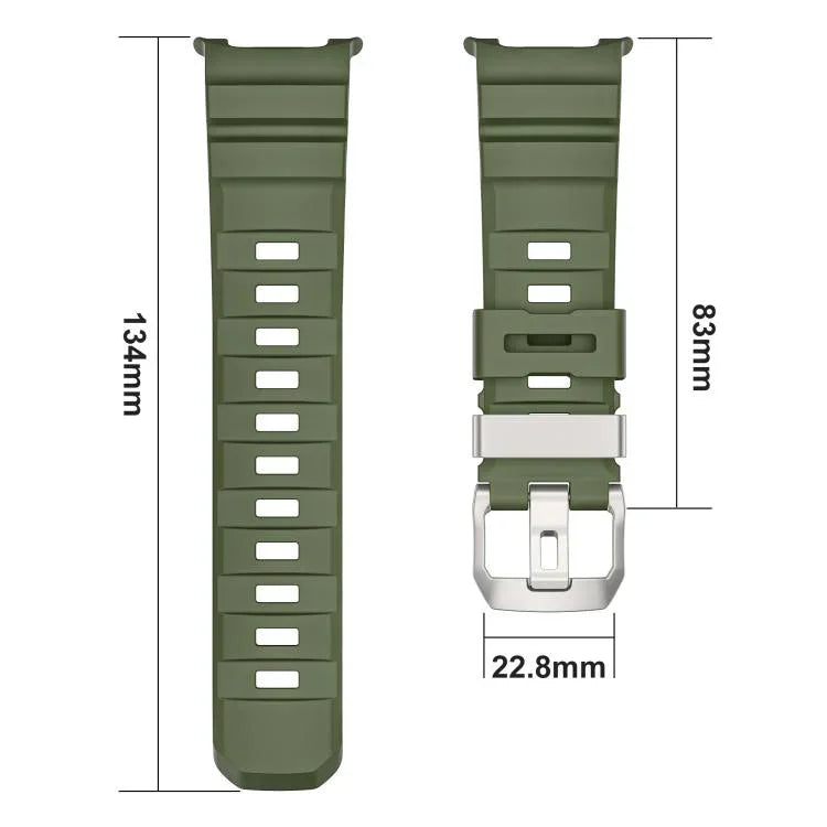 Bracelet de montre en silicone à boucle argentée, Pour Samsung Galaxy Watch8 / Watch8 Classic