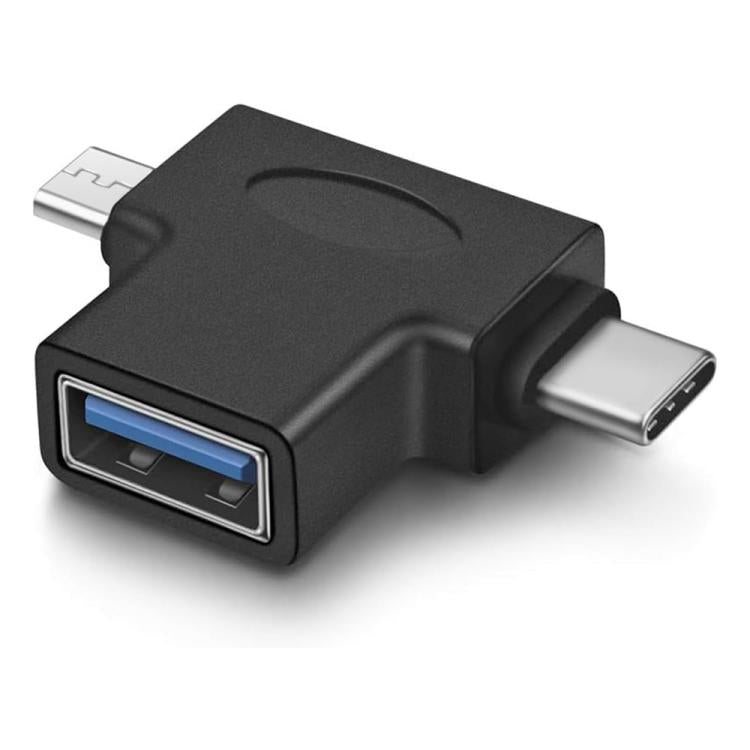 Convertisseur OTG JUNSUNMAY 2 en 1 USB 3.0 vers Micro USB et Type-C, 2 en 1