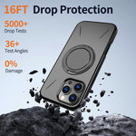 Coque de téléphone PC Kalebol Magnetic MagSafe avec support rotatif, pour iPhone 14 Pro, pour iPhone 14 Pro Max, pour iPhone 13 Pro Max, pour iPhone 13 Pro, pour iPhone 13
