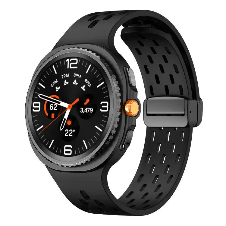 Bracelet de montre magnétique en maille de silicone, pour Samsung Galaxy Watch8 / Watch8 Classic