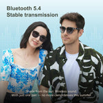 Lunettes intelligentes GL08 : commandes tactiles, microphone intégré pour les appels et expérience audio immersive.