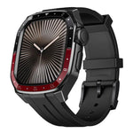 Bracelet de montre en silicone avec monture métallique intégrée, modèle réduit, pour Apple Watch Series 10 46 mm