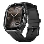 Bracelet de montre en silicone avec monture métallique intégrée, modèle réduit, pour Apple Watch Series 10 46 mm