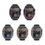 Bracelet de montre en silicone avec monture métallique intégrée, modèle réduit, pour Apple Watch Series 10 46 mm