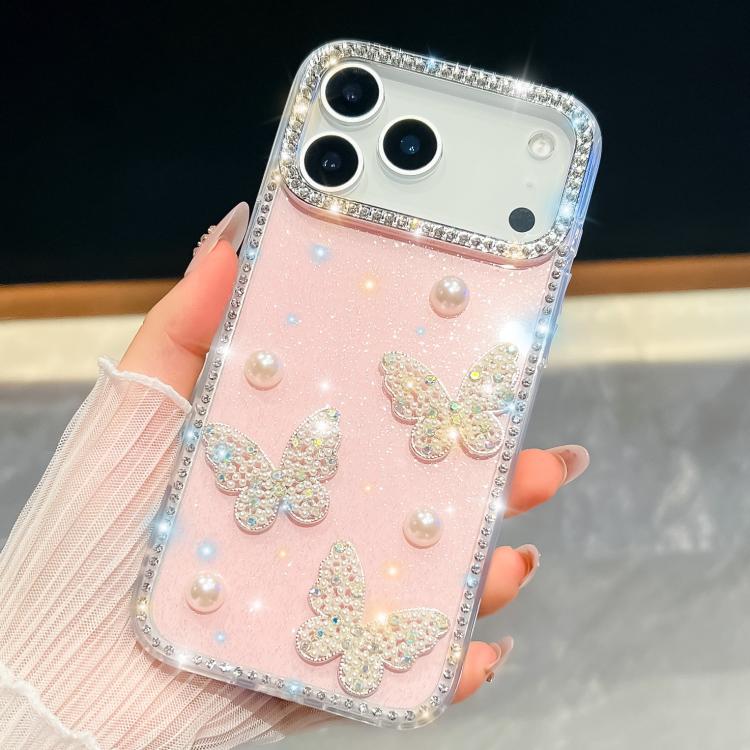 Coque de téléphone antichoc à quatre coins avec paillettes de diamant et papillon, pour iPhone 17 Pro Max, pour iPhone 17 Pro, pour iPhone 17, pour iPhone Air, pour iPhone 16 Pro Max, pour iPhone 16 Pro, pour iPhone 16 Plus, pour iPhone 16