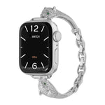 Bracelet de montre à motif tête de léopard en zircon incrusté de cuivre, compatible avec Apple Watch 46 mm / 49 mm / 45 mm / 44 mm et Apple Watch 42 mm / 41 mm / 40 mm / 38 mm.