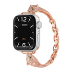 Bracelet de montre à motif tête de léopard en zircon incrusté de cuivre, compatible avec Apple Watch 46 mm / 49 mm / 45 mm / 44 mm et Apple Watch 42 mm / 41 mm / 40 mm / 38 mm.