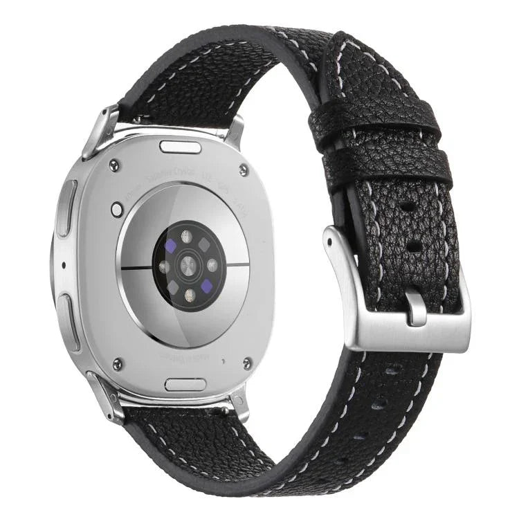 Bracelet de montre en cuir texturé litchi double face, pour Samsung Galaxy Watch8 / Watch8 Classic