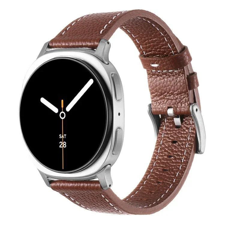 Bracelet de montre en cuir texturé litchi double face, pour Samsung Galaxy Watch8 / Watch8 Classic