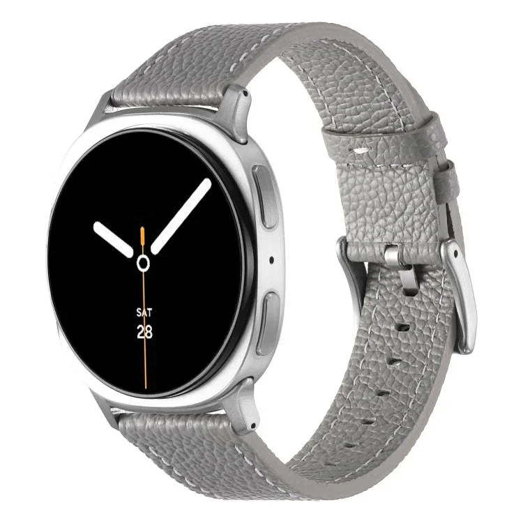 Bracelet de montre en cuir texturé litchi double face, pour Samsung Galaxy Watch8 / Watch8 Classic