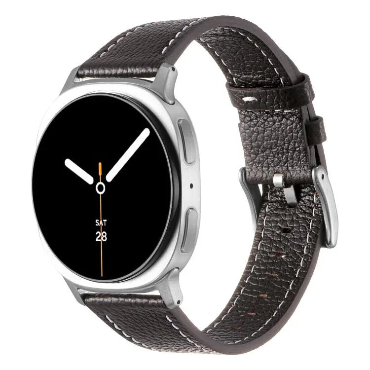 Bracelet de montre en cuir texturé litchi double face, pour Samsung Galaxy Watch8 / Watch8 Classic