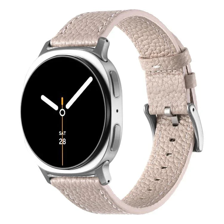 Bracelet de montre en cuir texturé litchi double face, pour Samsung Galaxy Watch8 / Watch8 Classic