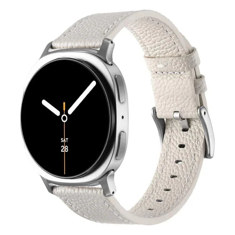 Bracelet de montre en cuir texturé litchi double face, pour Samsung Galaxy Watch8 / Watch8 Classic