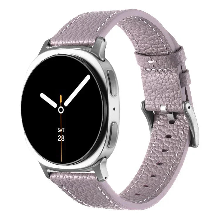 Bracelet de montre en cuir texturé litchi double face, pour Samsung Galaxy Watch8 / Watch8 Classic