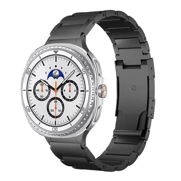 Bracelet de Montre en Métal Intégré à Trois Perles et Boucle Tortue, Pour Samsung Galaxy Watch8 / Watch8 Classic