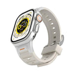 Bracelet de montre Pioneer en silicone coloré avec joint métallique, compatible avec Apple Watch 46 mm / 49 mm / 45 mm / 44 mm et Apple Watch 42 mm / 41 mm / 40 mm / 38 mm.