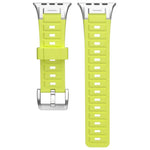 Bracelet de montre Pioneer en silicone coloré avec joint métallique, compatible avec Apple Watch 46 mm / 49 mm / 45 mm / 44 mm et Apple Watch 42 mm / 41 mm / 40 mm / 38 mm.