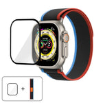 Bracelet de montre Wild Path Loop en nylon avec film incurvé 3D, pour Apple Watch Series 9/8/7 41 mm, Apple Watch 3/2/1 38 mm et Apple Watch 3/2/1 42 ​​mm.