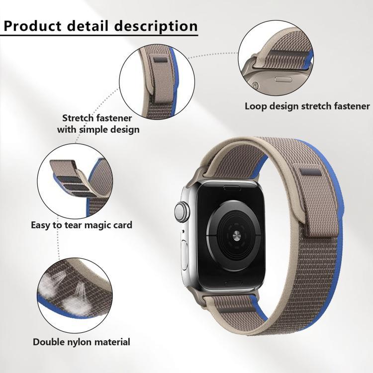 Bracelet de montre Wild Path Loop en nylon avec film incurvé 3D, pour Apple Watch Series 10 46 mm, pour Apple Watch Series 10 42 mm, pour Apple Watch 6/5/4/SE 44 mm