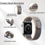 Bracelet de montre Wild Path Loop en nylon avec film incurvé 3D, pour Apple Watch Series 9/8/7 41 mm, Apple Watch 3/2/1 38 mm et Apple Watch 3/2/1 42 ​​mm.