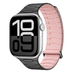 Bracelet de montre magnétique en silicone en forme de I, compatible avec les Apple Watch 46 mm / 49 mm / 45 mm / 44 mm et 42 mm / 41 mm / 40 mm / 38 mm.
