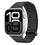 Bracelet de montre magnétique en silicone en forme de I, compatible avec les Apple Watch 46 mm / 49 mm / 45 mm / 44 mm et 42 mm / 41 mm / 40 mm / 38 mm.
