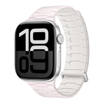 Bracelet de montre magnétique en silicone en forme de I, compatible avec les Apple Watch 46 mm / 49 mm / 45 mm / 44 mm et 42 mm / 41 mm / 40 mm / 38 mm.
