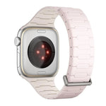 Bracelet de montre magnétique en silicone en forme de I, compatible avec les Apple Watch 46 mm / 49 mm / 45 mm / 44 mm et 42 mm / 41 mm / 40 mm / 38 mm.