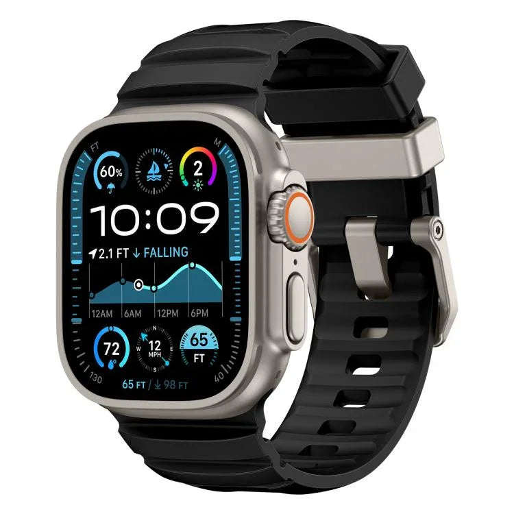 Bracelet de montre en silicone Rock-Peak, pour Apple Watch 46 mm / 49 mm / 45 mm / 44 mm