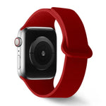 Bracelet de montre en silicone à boucle magnétique, motif litchi, compatible avec Apple Watch 46 mm / 49 mm / 45 mm / 44 mm et Apple Watch 42 mm / 41 mm / 40 mm / 38 mm.