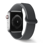 Bracelet de montre en silicone à boucle magnétique, motif litchi, compatible avec Apple Watch 46 mm / 49 mm / 45 mm / 44 mm et Apple Watch 42 mm / 41 mm / 40 mm / 38 mm.