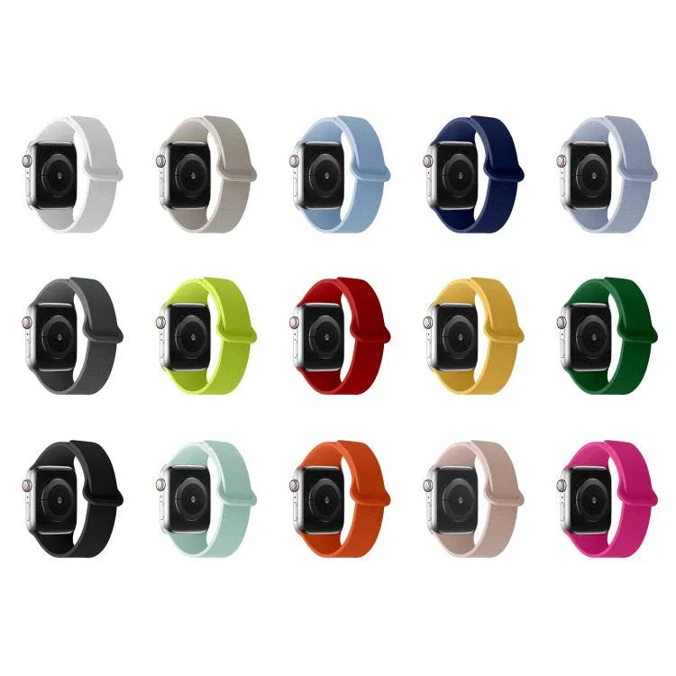 Bracelet de montre en silicone à boucle magnétique, motif litchi, compatible avec Apple Watch 46 mm / 49 mm / 45 mm / 44 mm et Apple Watch 42 mm / 41 mm / 40 mm / 38 mm.