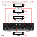 B073 Sélecteur de Signal Pleinement Équilibré 1 Entrée 3 Sorties Sélecteur de Ligne Équilibrée 3 Canaux, Commutation Sans Perte Sans Alimentation Externe, B073