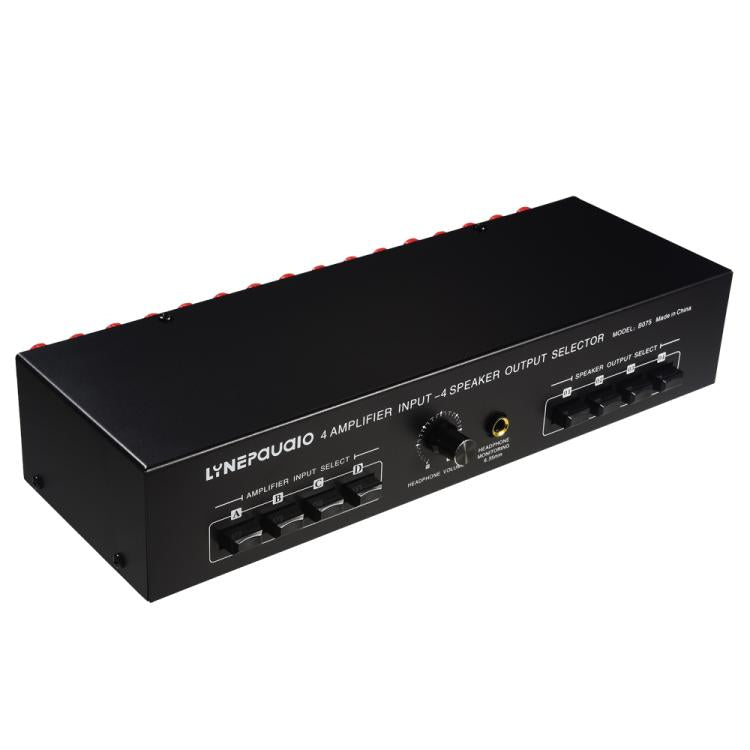B075 Sélecteur Commutateur Amplificateur Haut-Parleur 4 Entrées 4 Sorties, 300W Qualité Sonore Par Canal Sans Perte, B075