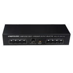 B075 Sélecteur Commutateur Amplificateur Haut-Parleur 4 Entrées 4 Sorties, 300W Qualité Sonore Par Canal Sans Perte, B075
