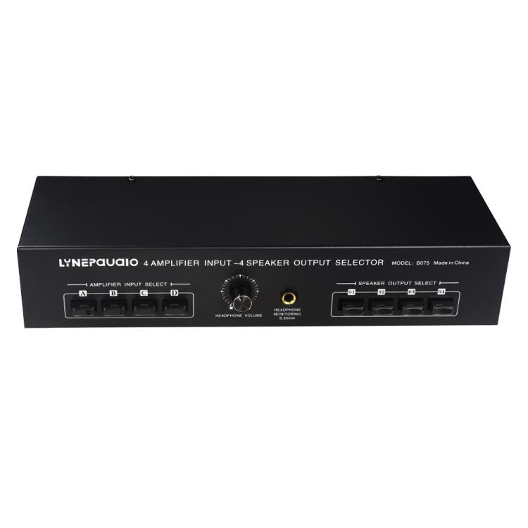 B075 Sélecteur Commutateur Amplificateur Haut-Parleur 4 Entrées 4 Sorties, 300W Qualité Sonore Par Canal Sans Perte, B075