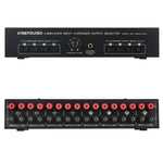 B075 Sélecteur Commutateur Amplificateur Haut-Parleur 4 Entrées 4 Sorties, 300W Qualité Sonore Par Canal Sans Perte, B075