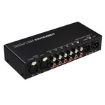 B081 Sélecteur Commutateur de Signal Audio 6 Entrées 3 Sorties Commutateur Multi-Canaux, Contrôleur de Volume Haut-Parleur Actif Passif Pleinement Équilibré Sélecteur RCA, B081