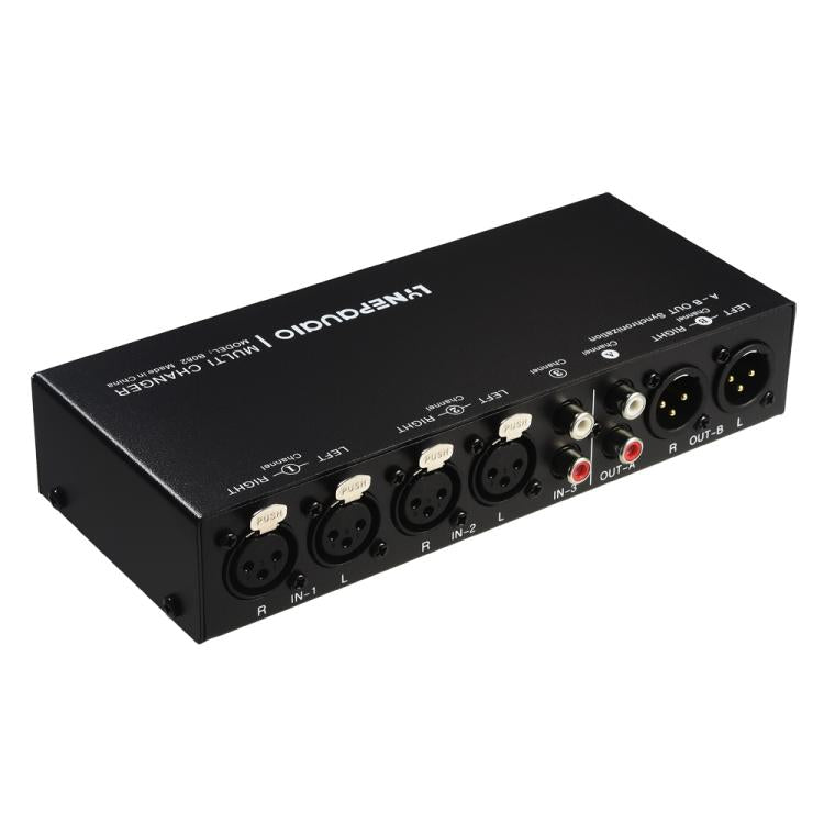 B082 Sélecteur de Signal Audio 3 Entrées 3 Sorties Commutateur Ligne Équilibrée, B082