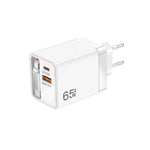 Câble rétractable 3-en-1 FC1 70cm Type-C, chargeur téléphone USB PD3.0, QC3.0, prise EU, prise EU