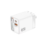 Câble rétractable 3-en-1 FC1 70cm Type-C, chargeur téléphone USB PD3.0, QC3.0, prise US, prise US