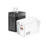 Câble rétractable 3-en-1 FC1 70cm Type-C, chargeur téléphone USB PD3.0, QC3.0, prise US, prise US