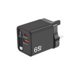 Câble rétractable 3-en-1 FC1 70cm Type-C, chargeur téléphone USB PD3.0, QC3.0, prise UK, prise UK